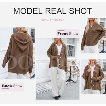 Cozy Dokotoo Hooded Cardigan for Women in Stylish Colors