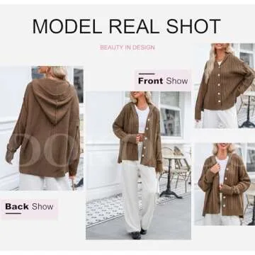 Cozy Dokotoo Hooded Cardigan for Women in Stylish Colors