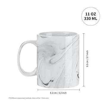 PYD Life Sublimation Mugs 8 Pack Gray Marble 11 OZ