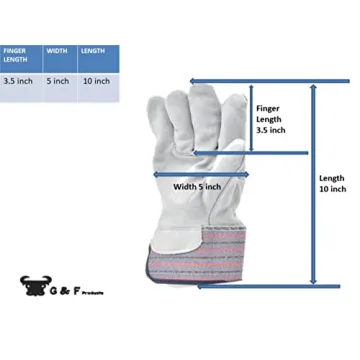 Leather Palm Work Gloves 60 Pair Pack - Durable & Safe