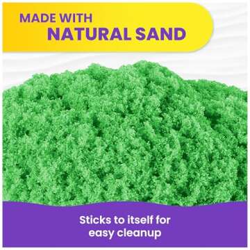 Kinetic Sand, 2.5lbs Green Play Sand, Moldable Sensory Toys for Kids, Resealable Bag, for Ages 3 and up