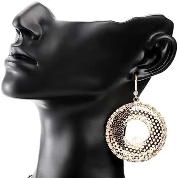 Peohud Jewelry Mannequin Display, Necklace Display Stand for Selling, Black Resin Pendant Jewelry Bust Organizer Holder for Earrings, Rings, Boutique, Trade Show