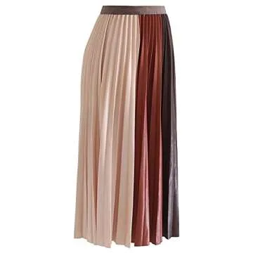 Chic Color Block Midi Skirt for Elegant Occasions