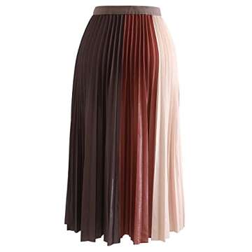 Chic Color Block Midi Skirt for Elegant Occasions
