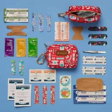 KEEP>GOING Small Travel First Aid Kit for Kids - 60 Pcs