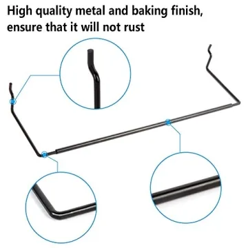 Extendable Paper Towel Holder for Pegboard - 4 Packs, Black