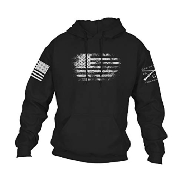 Shop Grunt Style Vintage American Hoodie - Black Small Size