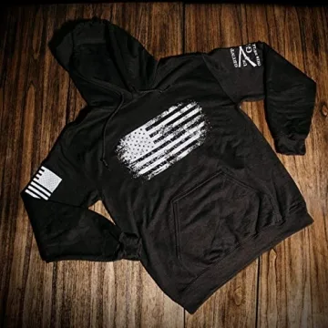 Grunt Style Vintage American Hoodie Black Small