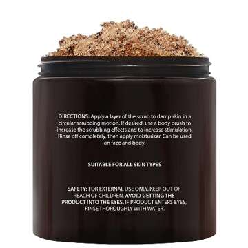 Brooklyn Botany Dead Sea Salt and Arabica Coffee Body Scrub 10 oz - Moisturizing and Exfoliating Body, Face, Hand, Foot Scrub - Fights Stretch Marks, Fine Lines, Wrinkles - Great Gifts for Women & Men