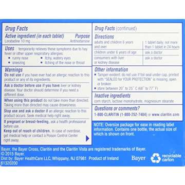 Claritin Non-Drowsy 24-Hour Allergy Relief - 80 Tablets