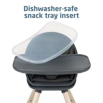 Maxi-Cosi Moa 8-in-1 High Chairs for Babies and Toddlers, Machine Washable Infant High Chair, Compact, Convertible High Chair Lightweight Design, Classic Graphite