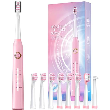 TEETHEORY Sonic Electric Toothbrush with 8 Brush Heads