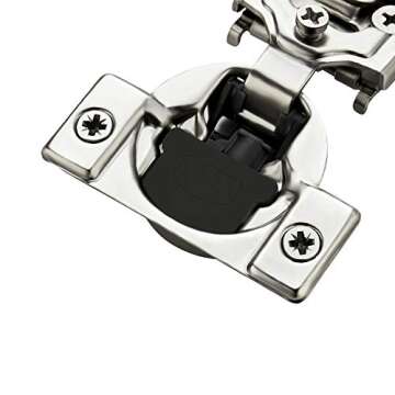 Ravinte 60 Pack 30 Pairs 1/2 inch Overlay Soft Close Hinges for Kitchen Cabinet Hinges Satin Nickel Hidden Hinges Stainless Steel Concealed Hinge self Closing