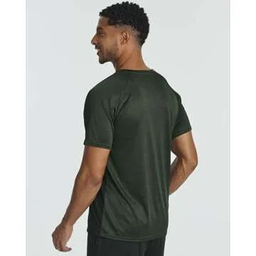 5 Pack Men’s Active Quick Dry Fit Shirts for Gym