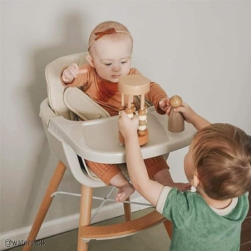 Stylish 3-in-1 Convertible Wooden High Chair for Babies