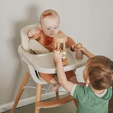 Stylish 3-in-1 Convertible Wooden High Chair for Babies