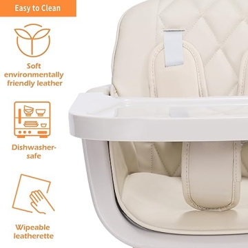 Stylish 3-in-1 Convertible Wooden High Chair for Babies