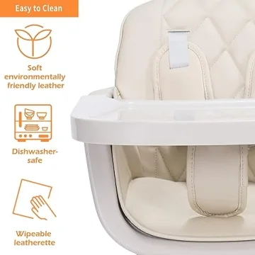 Stylish 3-in-1 Convertible Wooden High Chair for Babies