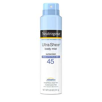 Neutrogena Ultra Sheer Body Mist Sunscreen Spray Broad Spectrum SPF 45 - Lightweight, Non-Greasy & W...