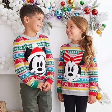 Disney Minnie Mouse Family Holiday Sweater for Girls Size 2 Multi