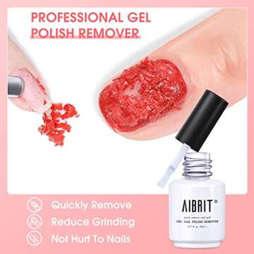 AIBRIT Gel Nail Polish Remover for Quick & Easy Use