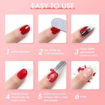 AIBRIT Gel Nail Polish Remover for Quick & Easy Use