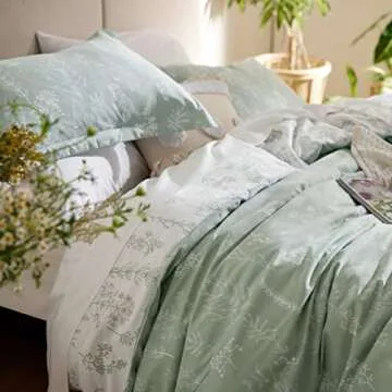 Bedsure King Comforter Set - Reversible Floral Bedding