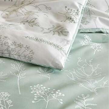 Bedsure King Comforter Set - Reversible Floral Bedding