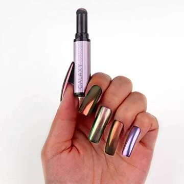 Makartt Galaxy Sticks Chrome Nail Powder Pen Holographic Nail Powder 3 Colors Air Cushion Pen Mirror Effect Nail Art DIY Gel Nail Decoration Nail Kit