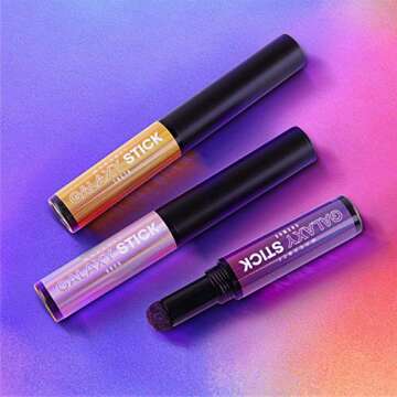 Makartt Galaxy Sticks Chrome Nail Powder Pen Holographic Nail Powder 3 Colors Air Cushion Pen Mirror Effect Nail Art DIY Gel Nail Decoration Nail Kit