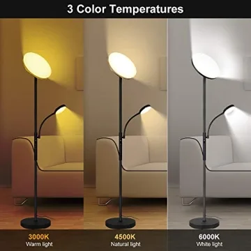 Dimunt LED Floor Lamp with Remote Control and Adjustable Light