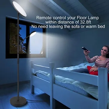 Dimunt LED Floor Lamp with Remote Control and Adjustable Light