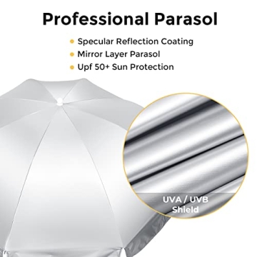 G4Free UPF 50+ Universal Clamp On Umbrella Outdoor UV Protection