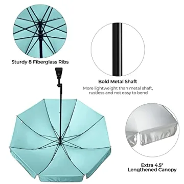 G4Free UPF 50+ Universal Clamp On Umbrella Outdoor UV Protection