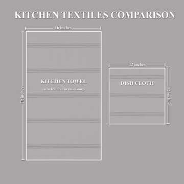 Kitchen Towels Dish Towels 100% Cotton, Set of 4, Dark Blue and White Hand Towels, Tea Towels, Reusable and Absorbent Cleaning Cloths, Oeko-Tex Cotton, 28 in x 16 in