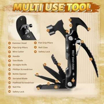 BEMJAH Gifts for Dad - Unique Multitools and Tumbler