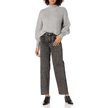 Monique High-Rise Wide Leg Acid Wash Jean for Women