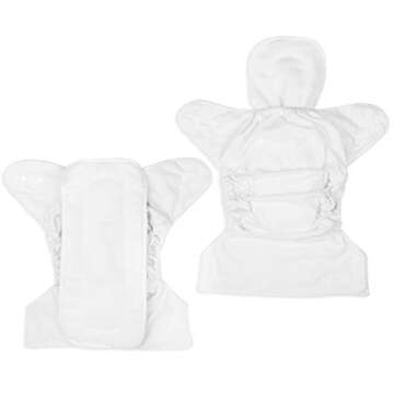 BaeBae Goods Newborn Cloth Diapers – 8 Reusable Cloth Diapers for Babies with 8 Cloth Diaper Inserts – Extra Leg Lining to Avoid Leakage - Waterproof Outside – Adjustable Size for Boys and Girls