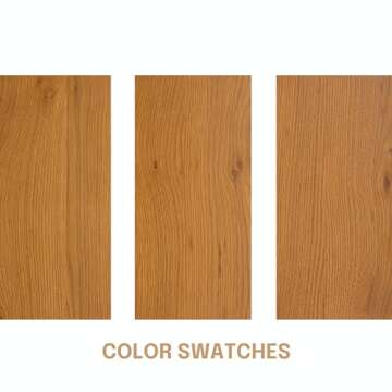 NTC Gem Wooden Bed Frame with Headboard, Solid Oak and Rubber Wood Foundation with Silent Slats and Wood Central Supports, 1000 Lb Capacity, Effortless Assembly, Queen - Rustic Oak