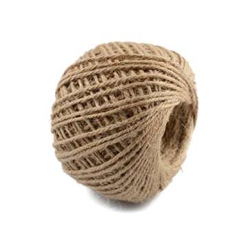 328 Feet Natural Jute Twine 3 Ply Gift Wrapping String DIY Rope Garden Twine Cord for Arts Crafts an...