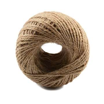 328 Feet Natural Jute Twine 3 Ply Gift Wrapping String DIY Rope Garden Twine Cord for Arts Crafts and Gardening Applications