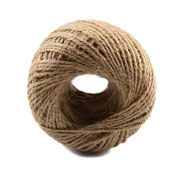 328 Feet Natural Jute Twine 3 Ply Gift Wrapping String DIY Rope Garden Twine Cord for Arts Crafts and Gardening Applications