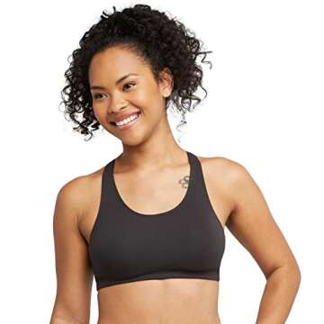 Hanes Women's Racerback Bralette Pack, Low Impact Sports Bra, Solid or Assorted, 3-Pack, White/Concrete Heather/Black