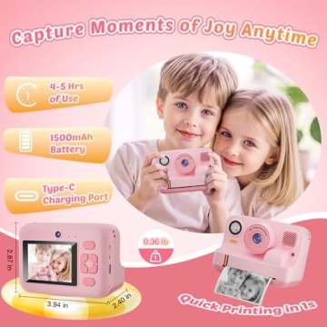 Instant Print Camera for Kids - Fun Photographic Toy