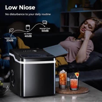 Kismile Portable Ice Maker 28LbsDay Fast Efficient Compact