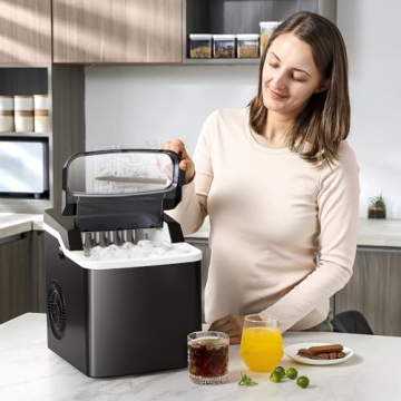Kismile Portable Ice Maker 28LbsDay Fast Efficient Compact