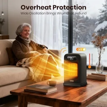 FLANUR Space Heater - Compact 1500W with Remote Control