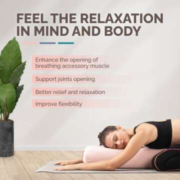 Yes4All Yoga Bolster - Comfortable & Portable for All Levels