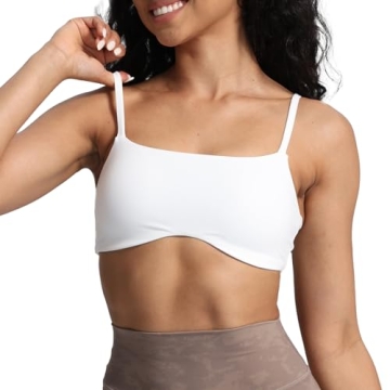Aoxjox Women's Define Sculpt Bandeau Sports Bra - Perfect Fit for Yoga & Running