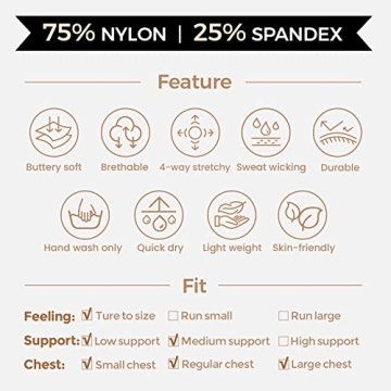 Aoxjox Women's Define Sculpt Bandeau Sports Bra Workout Essential